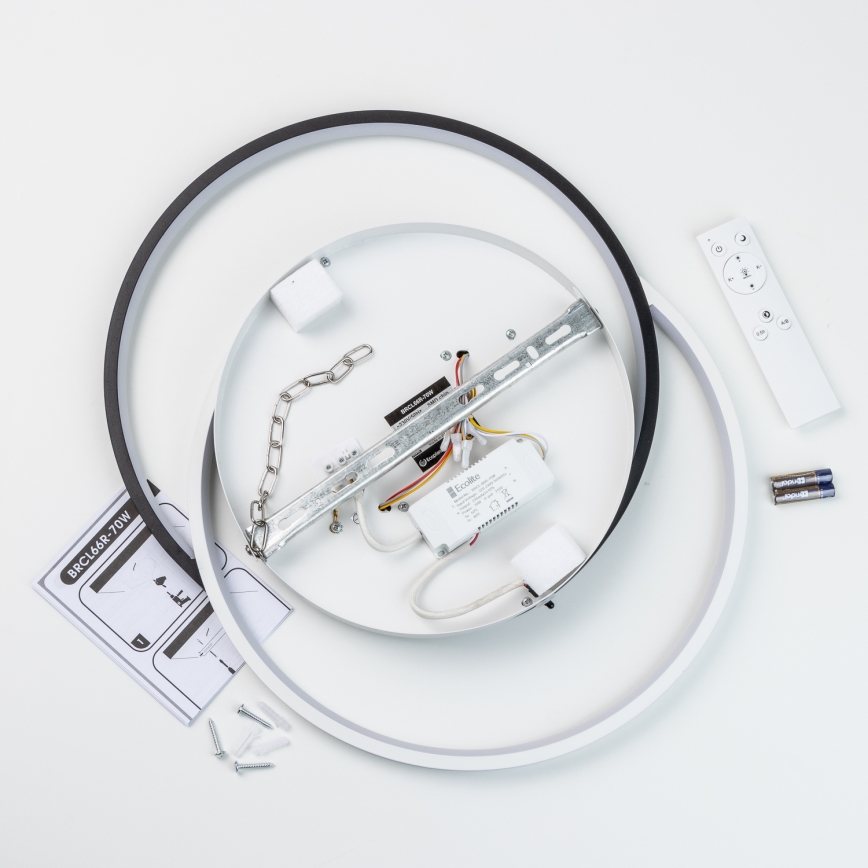 Brilagi - dimmbare LED-Deckenleuchte VELO XL LED/83W/230V 3000-6500K 46,7x59,5 cm + Fernbedienung