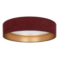 Brilagi - LED-dimmbare Deckenleuchte VELVET SMART VARI LED/36W/230V 3000-6500K Ø 55 cm weinrot/gold + Fernbedienung
