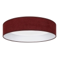 Brilagi - LED-dimmbare Deckenleuchte VELVET SMARTIX STARS LED/36W/230V 3000-6000K Ø 55 cm bordeauxrot Wi-Fi Tuya Beacon + Fernbedienung