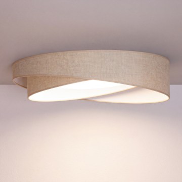 BRILAGI - LED dimmbare Deckenleuchte VELVET TWIST LED/36W/230V 3000-6000K Ø 65 cm Wi-Fi Tuya Beacon beige + Fernbedienung