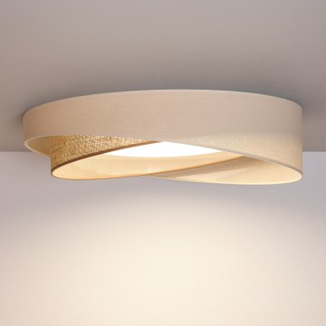BRILAGI - LED-dimmbare Deckenleuchte VELVET TWIST LED/36W/230V 3000-6000K Ø 65 cm Wi-Fi Tuya Beacon creme/beige + Fernbedienung