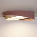 BRILAGI - LED-dimmbare Deckenleuchte VELVET TWIST LED/36W/230V 3000-6000K Ø 65 cm Wi-Fi Tuya Beacon rosa/creme + Fernbedienung