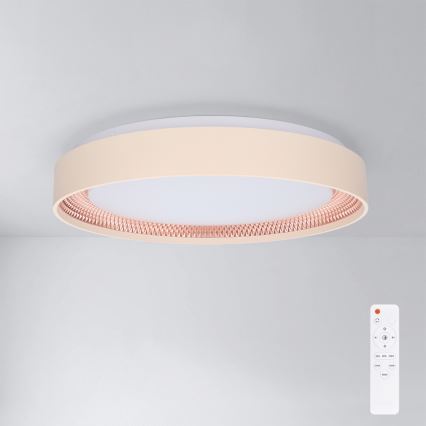 Brilagi - LED dimmbare Deckenleuchte WALDO LED/48W/230V 3000-6500K Ø 40 cm beige/gold + Fernbedienung