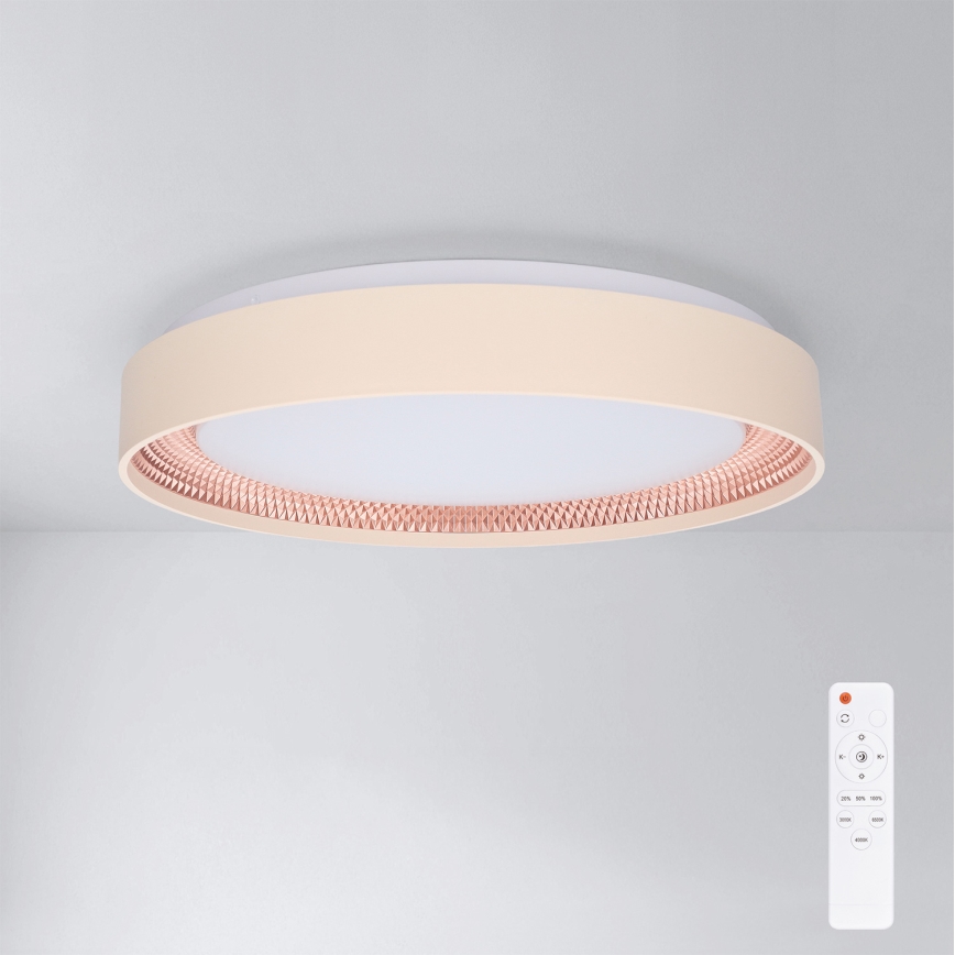 Brilagi - LED dimmbare Deckenleuchte WALDO LED/48W/230V 3000-6500K Ø 40 cm beige/gold + Fernbedienung
