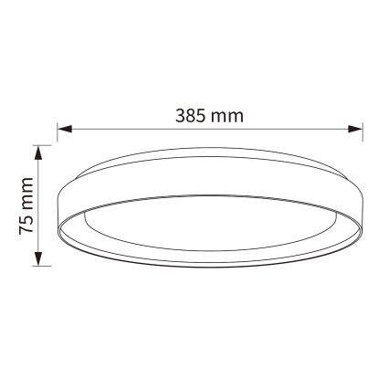 Brilagi - LED dimmbare Deckenleuchte WALDO LED/48W/230V 3000-6500K Ø 40 cm beige/gold + Fernbedienung