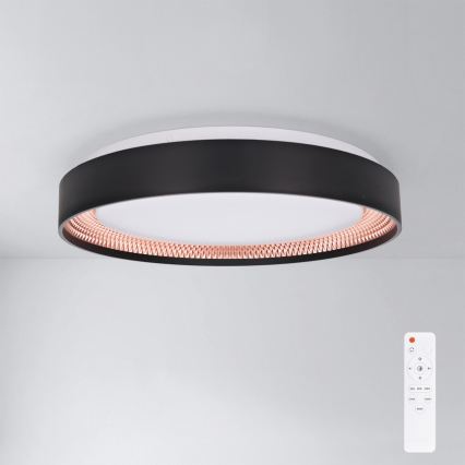 Brilagi - dimmbare LED-Deckenleuchte WALDO LED/48W/230V 3000-6500K Ø 40 cm schwarz/gold + Fernbedienung