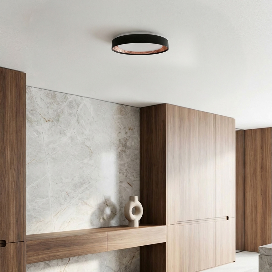 Brilagi - dimmbare LED-Deckenleuchte WALDO LED/48W/230V 3000-6500K Ø 40 cm schwarz/gold + Fernbedienung