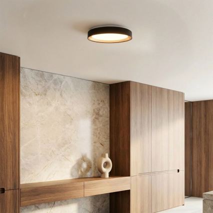 Brilagi - dimmbare LED-Deckenleuchte WALDO LED/48W/230V 3000-6500K Ø 40 cm schwarz/gold + Fernbedienung