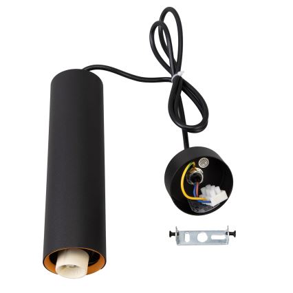 Brilagi - LED RGBW dimmbare Pendelleuchte mit Seilabhängung SELE 1xGU10/6W/230V 3000K schwarz/gold + Fernbedienung