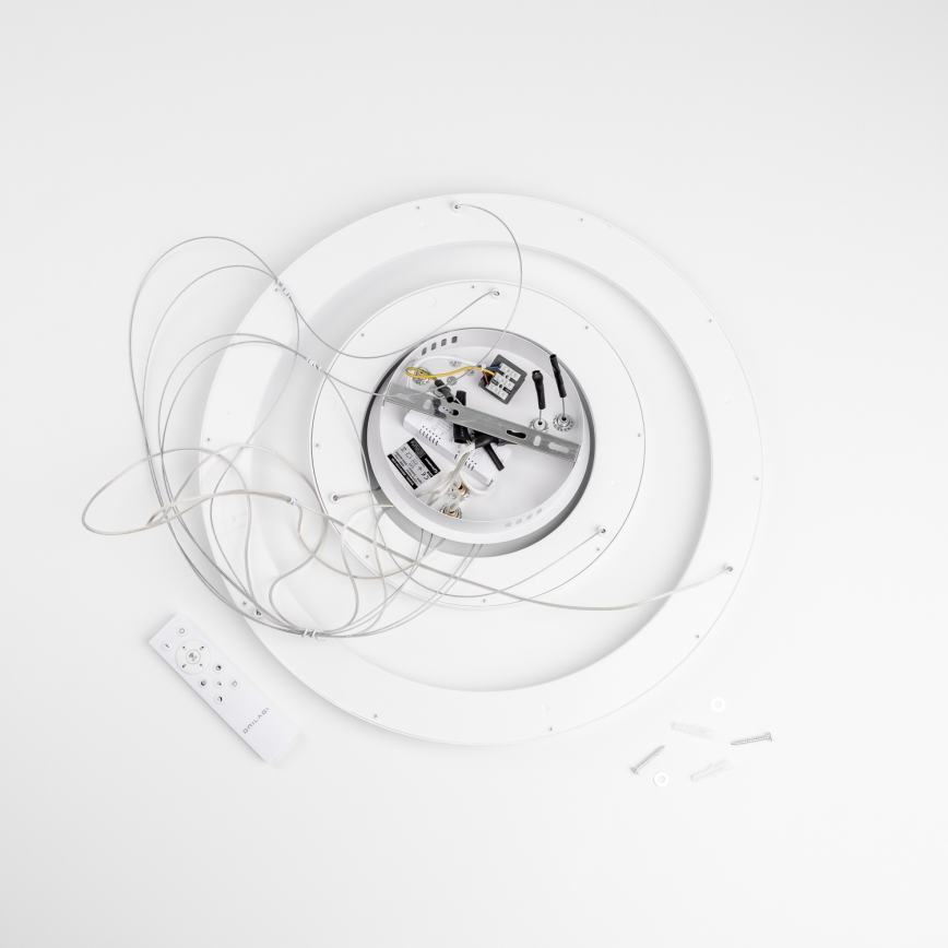 Brilagi - LED-dimmbare Pendelleuchte an Seil FALCON SLIM LED/68W/230V 3000-6500K Ø 50 cm weiß + Fernbedienung