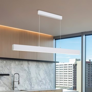 Brilagi - LED dimmbare Hängeleuchte an Seil SLEEKLINE SMART LED/40W/230V 3000-6000K Wi-Fi Tuya weiß + Fernbedienung