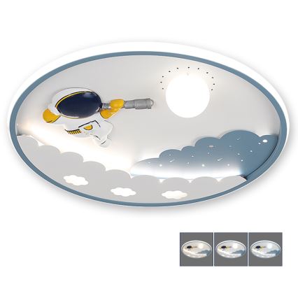 BRILAGI - Dimmbare LED-Kinder-Deckenleuchte ASTRO LED/43W/230V 3000-6000K Ø 49 cm + Fernbedienung