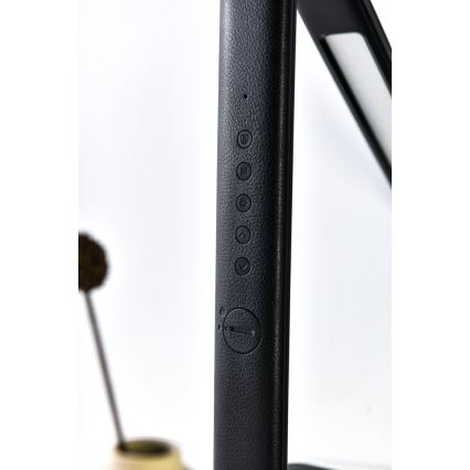 Brilagi - Dimmbare LED-Tischleuchte mit kabelloser QI-Ladefunktion und USB REGINA LED/8,5W/230V schwarz