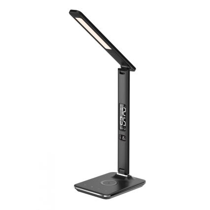 Brilagi - Dimmbare LED-Tischleuchte mit kabelloser QI-Ladefunktion und USB REGINA LED/8,5W/230V schwarz