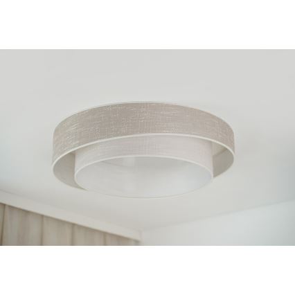 Brilagi - LED-dimmbare Deckenleuchte DOVER SHINE LED/24W/230V Ø 60 cm 3000/4000/6500K grau/creme + Fernbedienung