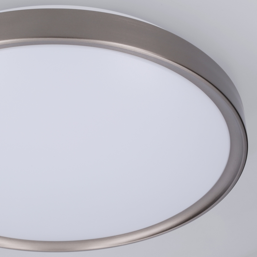 Brilagi - Dimmbare LED-Deckenleuchte FANCIA, 48 W, 230 V, 3000–6500 K, Ø 39 cm, silber, mit Fernbedienung