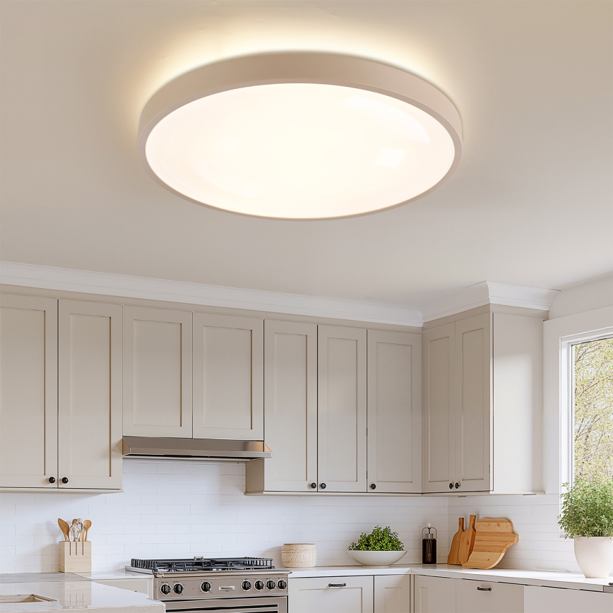 Brilagi - Dimmbare LED-Deckenleuchte GLASS POOL DOUBLE LED/80W/230V 3000–6000K 60 cm beige + Fernbedienung