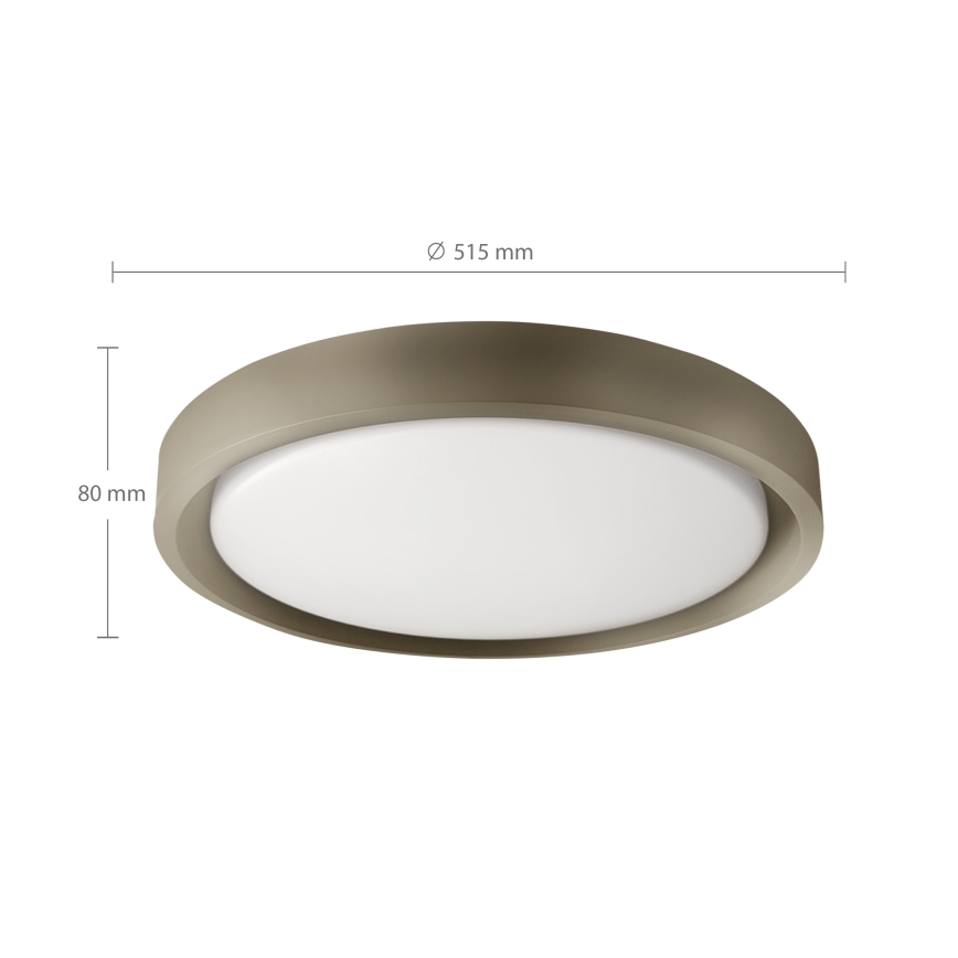 Brilagi - dimmbare LED-Deckenleuchte MATTEO LED/60W/230V 3000-6500K Ø 51,5 cm Taupe + Fernbedienung