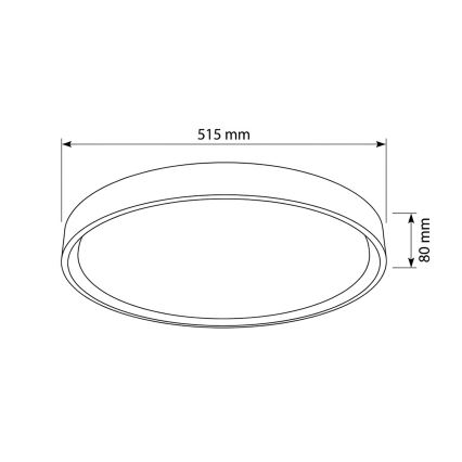 Brilagi - dimmbare LED-Deckenleuchte MATTEO LED/60W/230V 3000-6500K Ø 51,5 cm Taupe + Fernbedienung