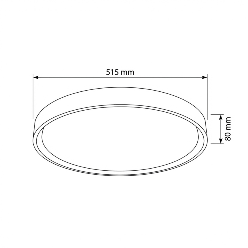 Brilagi - dimmbare LED-Deckenleuchte MATTEO LED/60W/230V 3000-6500K Ø 51,5 cm Taupe + Fernbedienung
