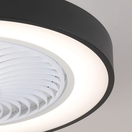 Brilagi - Dimmbare LED-Deckenleuchte mit Ventilator LED/30W/230V 3000-6500K Ø 50 cm schwarz + Fernbedienung