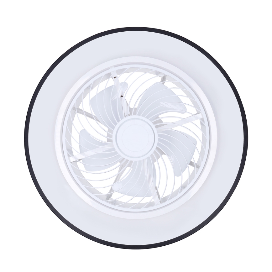 Brilagi - Dimmbare LED-Deckenleuchte mit Ventilator LED/30W/230V 3000-6500K Ø 50 cm schwarz + Fernbedienung