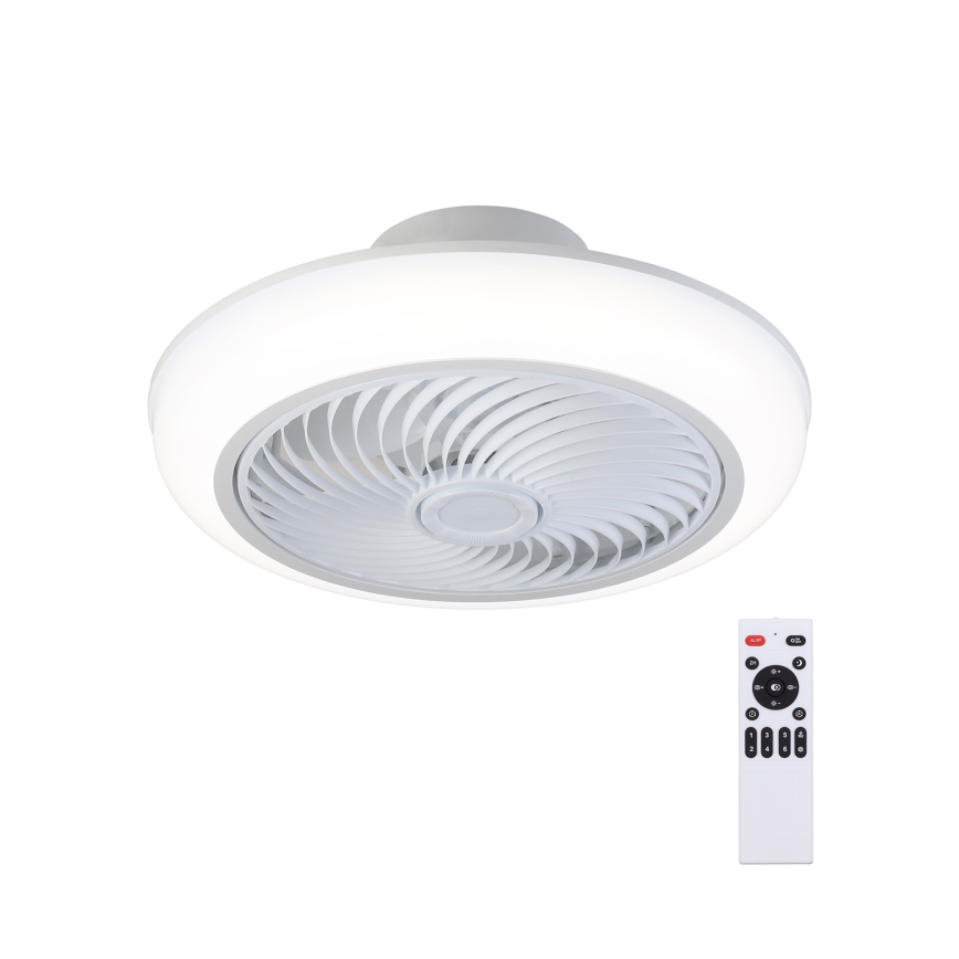 Brilagi - LED dimmbare Deckenleuchte mit Ventilator LED/30W/230V 3000-6500K Weiß + Fernbedienung