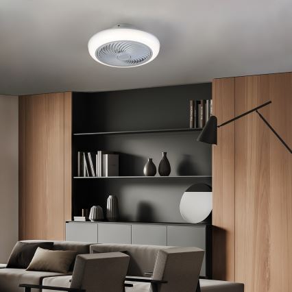 Brilagi - LED dimmbare Deckenleuchte mit Ventilator LED/30W/230V 3000-6500K Weiß + Fernbedienung