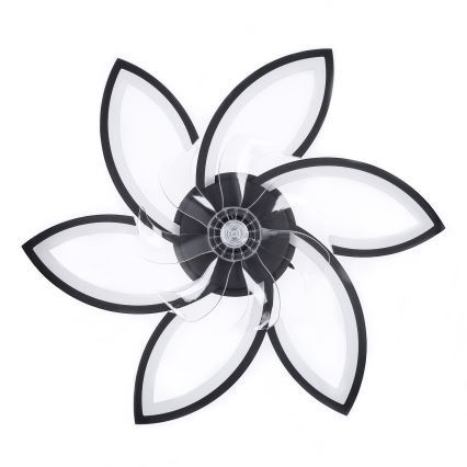 Brilagi - LED dimmbare Deckenleuchte mit Ventilator LED/50W/230V 3000-6500K Schwarz + Fernbedienung