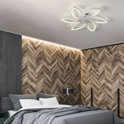 Brilagi - LED dimmbare Deckenleuchte mit Ventilator LED/50W/230V 3000-6500K Weiß + Fernbedienung