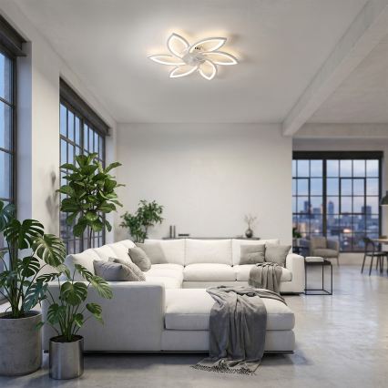 Brilagi - LED dimmbare Deckenleuchte mit Ventilator LED/50W/230V 3000-6500K Weiß + Fernbedienung
