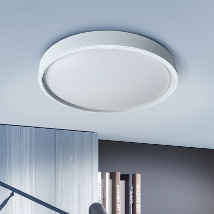 Brilagi - LED dimmbare Deckenleuchte NANCI LED/60W/230V 3000-6500K Ø 49 cm silber + Fernbedienung