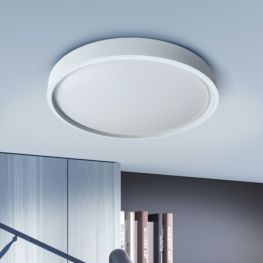 Brilagi - LED dimmbare Deckenleuchte NANCI LED/60W/230V 3000-6500K Ø 49 cm silber + Fernbedienung