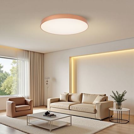 Brilagi - dimmbare LED-Deckenleuchte POOL SMART LED/100W/230V 3000–6000K Ø 80 cm Wi-Fi Tuya, bronzefarben + Fernbedienung