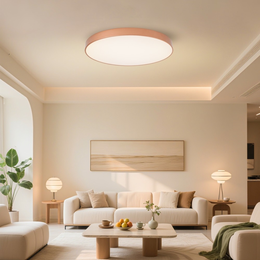 Brilagi - dimmbare LED-Deckenleuchte POOL SMART LED/100W/230V 3000–6000K Ø 80 cm Wi-Fi Tuya, bronzefarben + Fernbedienung
