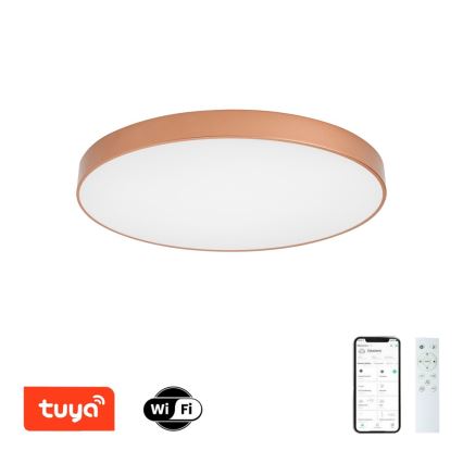 Brilagi - dimmbare LED-Deckenleuchte POOL SMART LED/100W/230V 3000–6000K Ø 80 cm Wi-Fi Tuya, bronzefarben + Fernbedienung