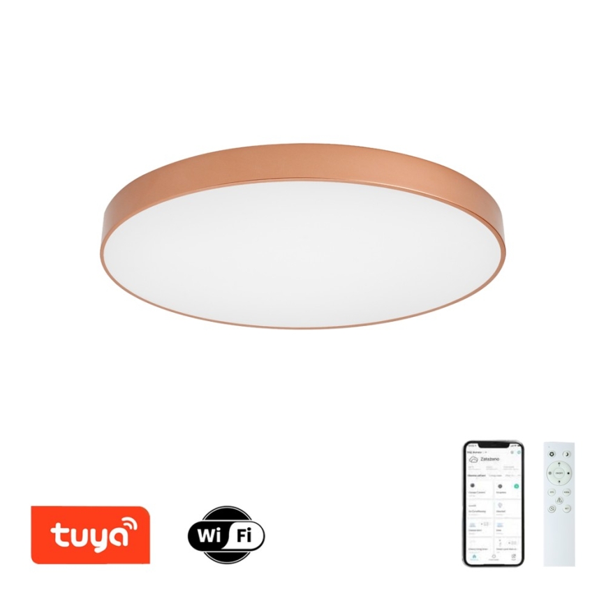 Brilagi - dimmbare LED-Deckenleuchte POOL SMART LED/100W/230V 3000–6000K Ø 80 cm Wi-Fi Tuya, bronzefarben + Fernbedienung