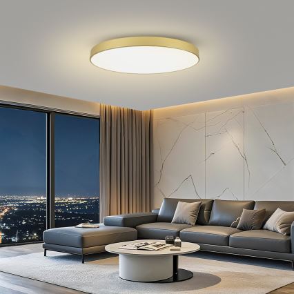 Brilagi - dimmbare LED-Deckenleuchte POOL SMART LED/128W/230V 3000-6000K 100 cm goldfarben Wi-Fi Tuya + Fernbedienung