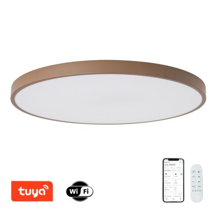 Brilagi - LED-dimmbare Leuchte POOL SMART LED/128W/230V Ø 100 cm Wi-Fi Tuya + Fernbedienung, braun