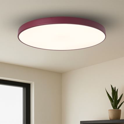 Brilagi - dimmbare LED-Leuchte POOL SMART LED/128W/230V Ø 100 cm 3000-6000K Wi-Fi Tuya + Fernbedienung burgunderrot