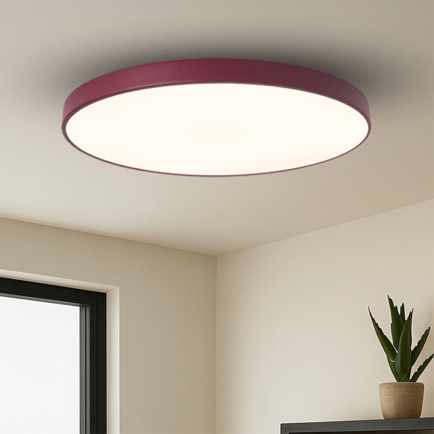 Brilagi - dimmbare LED-Leuchte POOL SMART LED/128W/230V Ø 100 cm 3000-6000K Wi-Fi Tuya + Fernbedienung burgunderrot