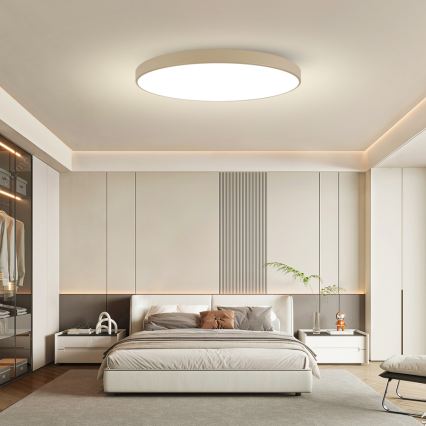 Brilagi - Dimmbare LED-Deckenleuchte POOL SMART LED/180W/230V 3000-6000K 120 cm beige Wi-Fi Tuya + Fernbedienung