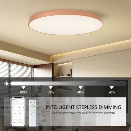 BRILAGI - Dimmbare LED-Deckenleuchte POOL SMART LED/180W/230V 3000-6000K 120 cm bronzefarben Wi-Fi Tuya + Fernbedienung