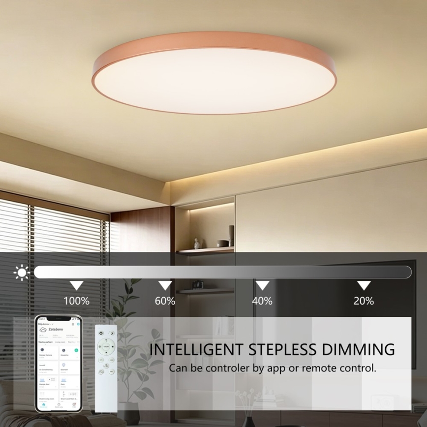 BRILAGI - Dimmbare LED-Deckenleuchte POOL SMART LED/180W/230V 3000-6000K 120 cm bronzefarben Wi-Fi Tuya + Fernbedienung