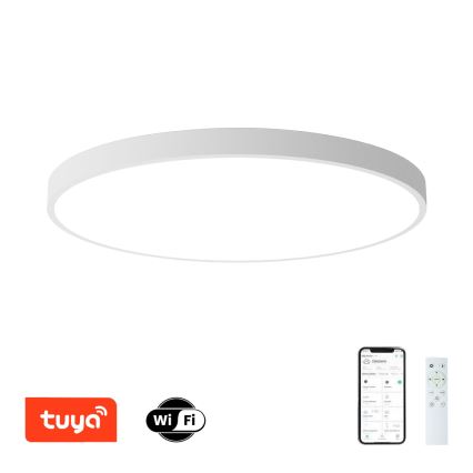 Brilagi - Dimmbare LED-Deckenleuchte POOL SMART LED/180W/230V 3000-6000K Ø 120 cm Wi-Fi Tuya weiß + Fernbedienung