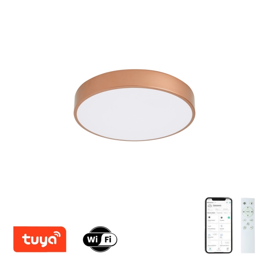 Brilagi - LED-dimmbare Deckenleuchte POOL SMART LED / 48 W / 230 V 3000–6000 K Ø 40 cm Wi-Fi Tuya Bronze + Fernbedienung