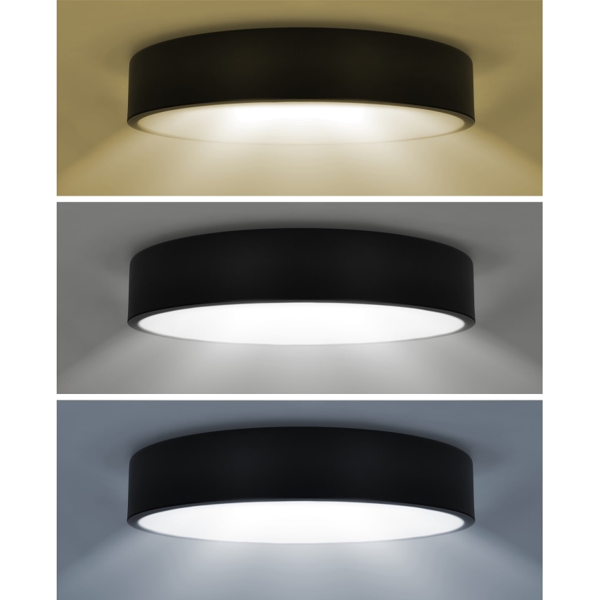 Brilagi - dimmbare LED-Deckenleuchte POOL SMART LED/48W/230V 40 cm 3000-6000K Wi-Fi Tuya + Fernbedienung schwarz