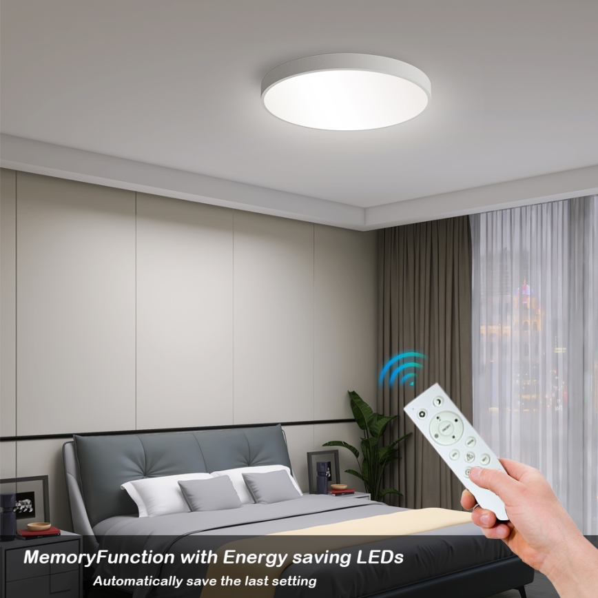 Brilagi - LED dimmbares Deckenleuchte POOL SMART LED/48W/230V 40 cm 3000-6000K Wi-Fi Tuya + Fernbedienung weiß