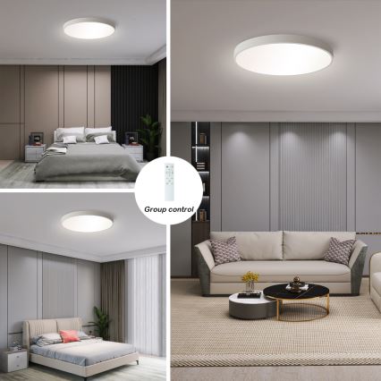 Brilagi - LED dimmbares Deckenleuchte POOL SMART LED/60W/230V 50 cm 3000-6000K Wi-Fi Tuya + Fernbedienung weiß