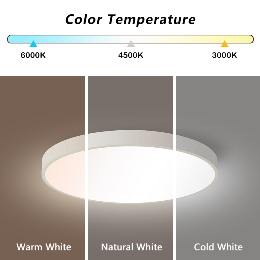 Brilagi - LED dimmbares Deckenleuchte POOL SMART LED/60W/230V 50 cm 3000-6000K Wi-Fi Tuya + Fernbedienung weiß